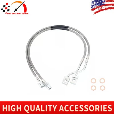 Brake Lines Front Stainless for Silverado Sierra 2007-2019 2500 3500HD 2011-2019 Foto 1 de 4