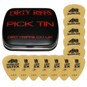 12 x púas/plejas de guitarra estándar Dunlop Ultex - 1,00 mm en una práctica lata de selección - Imagen 1 de 1