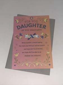 Hallmark Daughter From Parents Graduation Card: Grow Up Strong Dreams Amazing - Picture 1 of 5