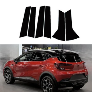 For Renault Captur XJB HJB HJE 2020-2023 Glossy Black Window Pillar Posts Trim - Picture 1 of 12