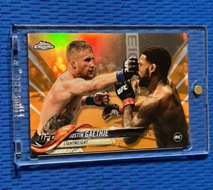 *JUSTIN GAETHJE* ~CHROME DEBUT “ORANGE” ROOKIE~ 2018 TOPPS UFC *(ROOKIE(#/25)* - Picture 1 of 6