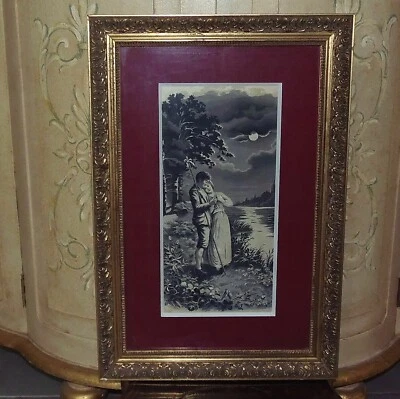 1 TABLEAU SOIE TISSÉE "CLAIR DE LUNE"     WOVEN SILK - Photo 1/4