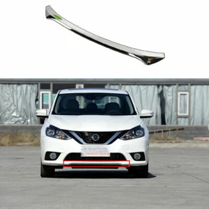 Chrome Front Bumper Bottom Protector Strip For 2013-2019 Nissan Sentra Sylphy - Picture 1 of 7