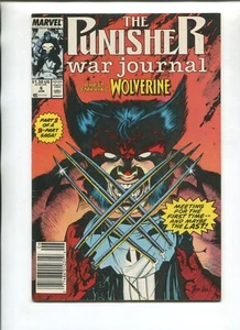 PUNISHER WAR JOURNAL 6 F NEWSSTAND V1 MARVEL 1989! 1ST PUNISHER VS. WOLVERINE! 1 - Picture 1 of 2