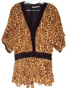 Collections braunes transparentes Top mit Leopardenmuster Gr. XL  - Bild 1 von 5