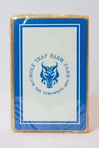Carte da gioco vintage Wolf Trap Farm Park Performing Arts marrone e bigelow sigillate - Foto 1 di 3