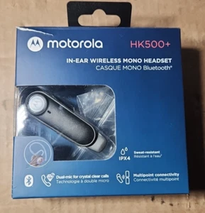 NEW Motorola In-Ear Bluetooth Wireless Mono Headset HK500+ Black - Photo 1 sur 3