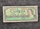 1954 $1 BANK OF CANADA (DEVILS FACE)  Paper Money Circulated