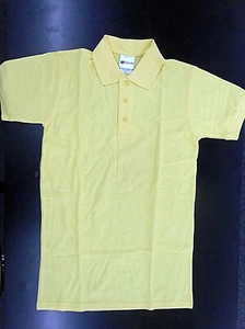 Polo ragazzo Tulane giallo piqué maglia uniforme/casual taglie 3/4 - 18/20 - Foto 1 di 3