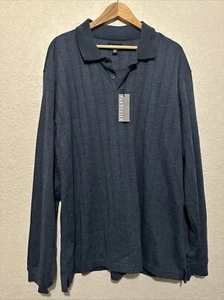 VanHeusen Longsleeves Poloshirt Xxl/ttg Neu mit Etikett Navy Blau - Bild 1 von 8