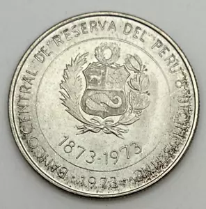 1973 Peru 100 Soles de Oro Peru Japan Relations Silver .800 KM#261 Republic - Picture 1 of 2