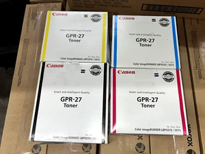 Genuine Set of 4 Canon 9645A008 GPR-27 Toner Cartridges for ImageRunner LBP5970 - Picture 1 of 1
