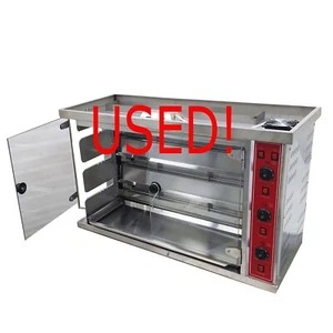 USED! 220V 3-Roll CommercialElectric Chicken Rotisserie Machine BBQ Roaster Oven - Picture 1 of 23