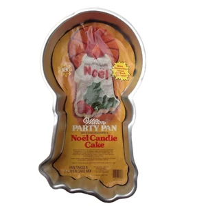 Vintage Wilton 1981 Noel Candle Cake Pan Christmas Holiday w Insert Christmas - Picture 1 of 12