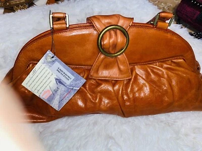 Bolso de hombro Hobo HOBO INTERNATIONAL de cuero esmaltado naranja quemado Foto 1 de 4