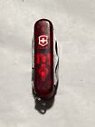 Victorinox Midnight Manager 58MM Swiss Army Knife Ruby - Red light