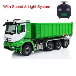8x8 1/14 Hydraulic RC Full Dump Truck Metal Roll On Tipper Car Model Sound Light - Bild 1 von 12