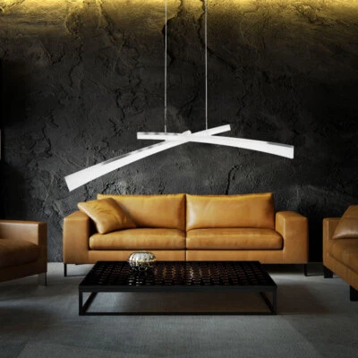 Lampadario Da Tavolo Regolabile LED Per Soggiorno Argento - Immagine 1 di 4