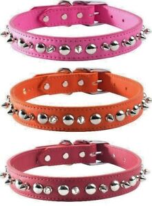 3 (Yes 3)Small 12" Spiked Dog Collars from Omni Pet. 1 RED,1 PINK and 1 ORANGE