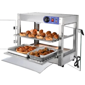 2-Tier Commercial Food Warmer Display 800W Countertop Pastry Display Case - Picture 1 of 12