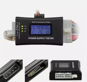 Pin 4 Netzteil Tester PC Computer LCD 20/24 PSU ATX BTX ITX SATA HDD Digital - Bild 1 von 8