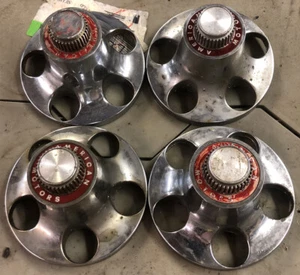 Vintage Set Of 5 1968-78 AMC Volcano Chrome Center Caps AMX Gremlin Javelin GC - Picture 1 of 12