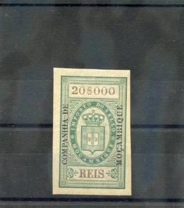 MOZAMBICO CO, R22*F-VF LH, ENTRATE, POSTO DO SELLO, 1892 20$000R VERDE $750 - Foto 1 di 1