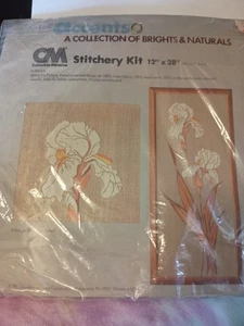 Accents Collection Stitchery Kit Columbia Minerva #7345 White Iris Embroidery J1 - Picture 1 of 2