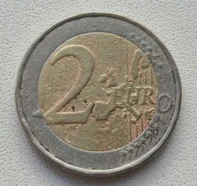 VERY RARE, France, 2001, 2 Euro coin, Error, Stamp Defect - Image 1 of 3