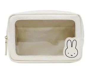 Neu Miffy durchsichtig 3D MakeUp Kosmetik GROß Etui Tasche Organizer Reise weiß - Bild 1 von 7