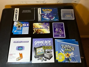 Pokemon Zafiro (Game Boy Advance, 2003) Auténtico CIB Completo con Manual + Caja - Imagen 1 de 24
