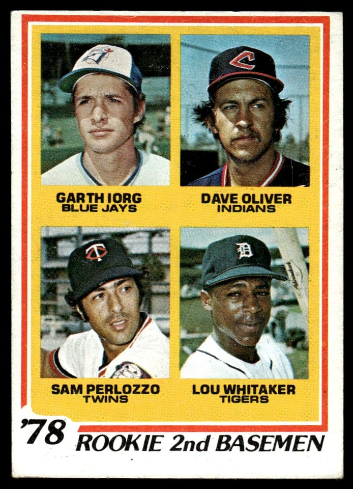1978 Topps Rookie Second Basemen - Garth Iorg/Dave Oliver/Sam Perlozzo/Lou - Image 1 of 2