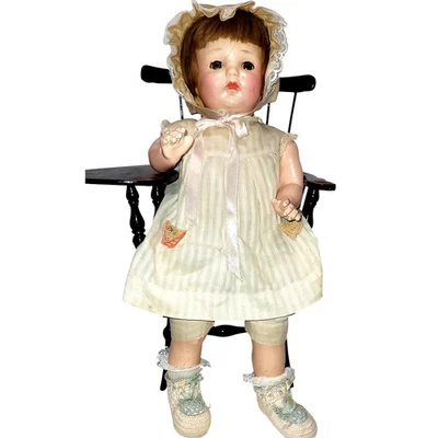  21"  Rare Antique  1920s - 30s Effanbee Lovums Mary Ann Comp Cloth Baby Dolls - Image 1 of 4