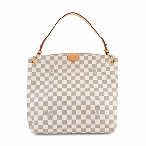 LOUIS VUITTON Damier Azur Graceful PM Shoulder Bag White N42249 90294482 - Picture 1 of 10