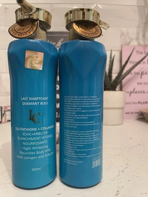 1x 💯% GENUINE LAIT SNAPCHAT DIAMOND BLUE GLUTATHIONE + COLLAGEN BODY MILK 500ML