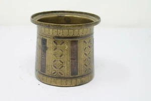 Antique Old Bronze Rare Floral Design Copper Work Holy Pachpatra Bowl NH6747 - Picture 1 of 12