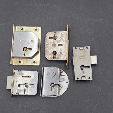 Vintage Cabinet Drawer Dresser Lock Lot of 5 No Keys Cover