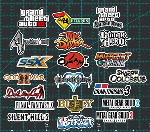 20 PlayStation 2 Logo Sticker Pack - White, Clear or Holographic - Vinyl - PS2 - Picture 1 of 2