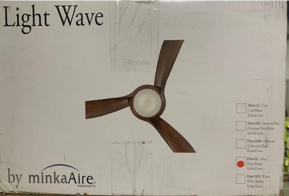 Minka Aire  Light Wave 52 Inch 3 Blade Ceiling Fan  Silver F844-SL - Image 1 of 1