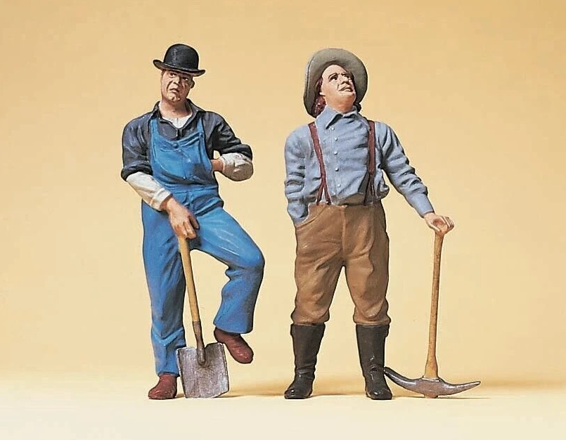 Preiser G scale 1:22.5 Old Time ( c.1900 ) Track Worker Figures # 45101 - Image 1 of 1