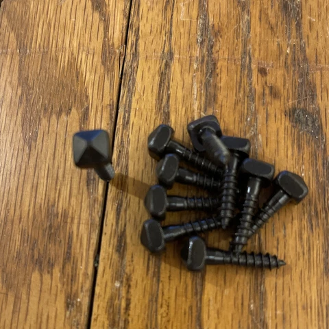 Wood Screws Pyramid Square Head Steel Black Oxide # 8 X 3/4” Cover