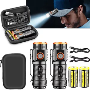 2X LED Recargable Mini Linterna Magnética EDC Bolsillo Antorcha Sombrero Luz Faro - Imagen 1 de 17