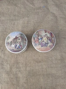 Prattware Pots With Lids - Picture 1 of 9