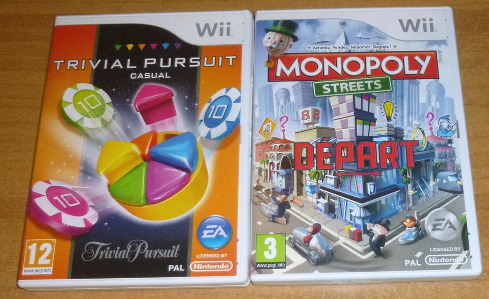 2 jeux nintendo wii - Monopoly streets + Trivial pursuit (jeu de société) - Photo 1/1
