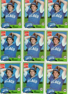 1981 Topps/CocaCola LOT (22) ED FARMER #5 CHICAGO WHITE SOX REGIONAL SET NM-MINT