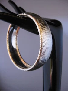 Vintage Silver Tone Metal Wide Cuff Bracelet - Picture 1 of 7