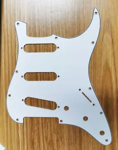  Golpeador para guitarra St con orificio de tornillo para EE. UU. Fender Strat 72' 11, blanco - Imagen 1 de 7