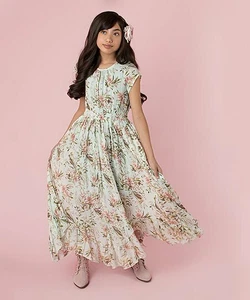 New Girls Joyfolie Mia Joy Easter Maxi Ruffle Floral Party Boho Hi Low Dress 12 - Picture 1 of 3