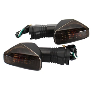 Motorbike Turn Signals indicator Smoke Lens For Kawasaki VERSYS KLE650 NINJA 250 - Picture 1 of 7