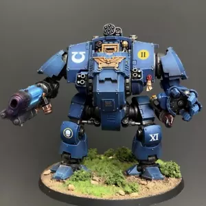 Primaris Redemptor Dreadnought Space Marines Warhammer 40k dipinto Ultramarines - Foto 1 di 8